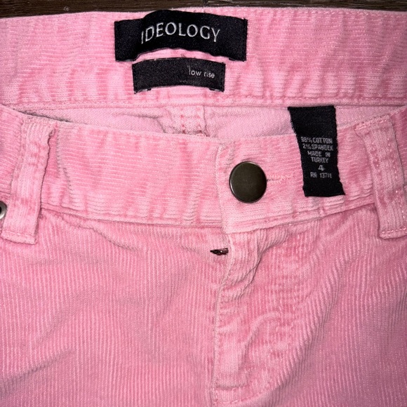 Ideology Pink Corduroy Low Rise Trousers - Picture 2 of 5